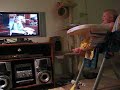 Kaden laughing at \"The Money Pit\"