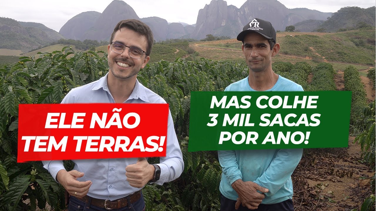 O Rodrigo colhe 3 mil sacas de café, gera renda e empregos sem ter nenhum hectare de terra.
