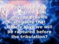 Pre-tribulation question