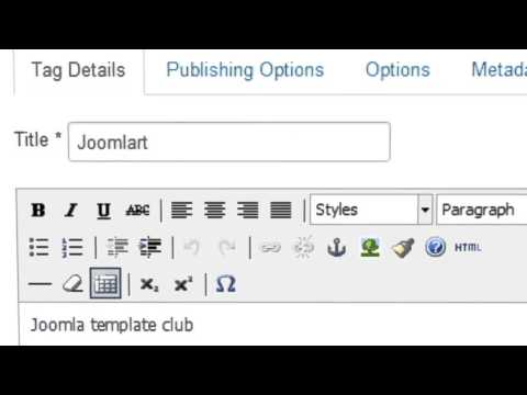 Tags is now available in Joomla 3.1