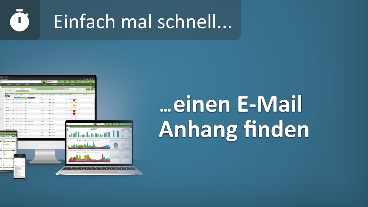 Email Anhang finden | Auftragsbearbeitung in MAINDESK