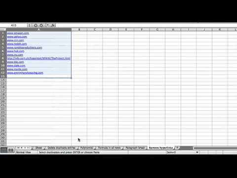 how to remove hyperlink in excel