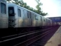 R46 8-car S train leaving Broad Channel
