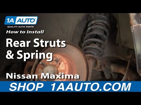 How To install Replace Rear Struts and Springs 2002-03 Nissan Maxima Infinit I30