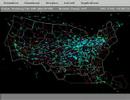 Air Traffic Control Flight Paths North America