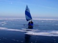 Iceboating under a full moon