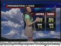 Erica Cantando el Clima en el Matutino Express.
