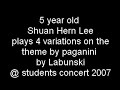 5 year old prodigy - Shuan Hern Lee