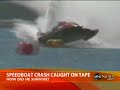 Speed Boater Survives Crash