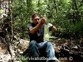 Eating an MRE on a recent camping trip
