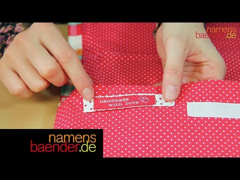 Methoden zum Auf-  und Einnähen von gewebten Textiletiketten | HD
