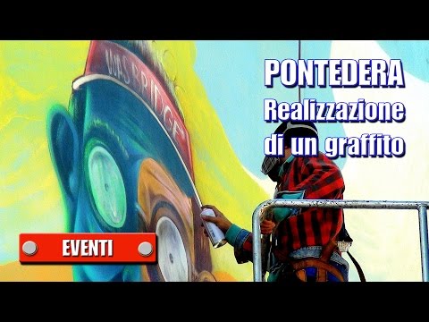 PONTEDERA: Realizzazione di un graffito - di Sergio Colombini