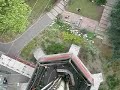 Going down on the vertical drop Apocalypse at Drayton Manor