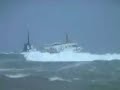 Ship struggling on the big waves!