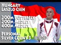 Laszlo Cseh 200 M Butterfly 200 M & 400 M Medley 3 SILVERs