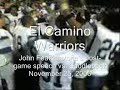 you may have heard of the hawaii warriors in football, but have you heard of the el camino warriors from torrance, california? 

head coach john featherstone has built a rich tradition at this junior college for over two decades, and here he makes an important speech after the warriors defeated the saddleback gauchos on november 25, 2006, in the second round of the regional playoffs. 

recorded on location at the snake pit in mission viejo.