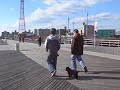 Coney Island Boardwalking walking toward Seagate 11/09/08 sounds of local musician