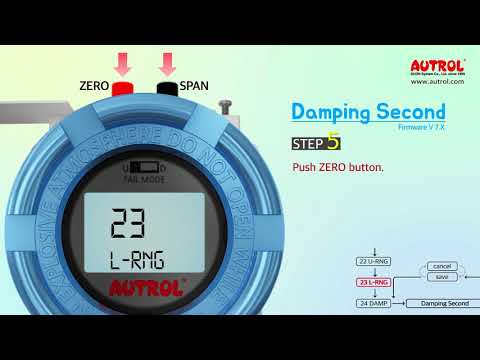 Damping Seconds in v7.x Menu Tree of AUTROL smart transmitte…