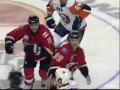 Dion Phaneuf destroys Kyle Okposo September 17th 2009