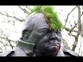 Winston Churchill statue gets a Mohican