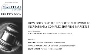 How does dispute resolution respond to increasingly complex shipping markets?