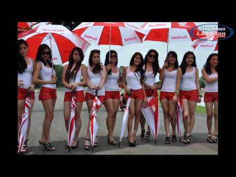 Umbrella girls - INDOPRIX is the national series of Indonesian motorcycle race. This video showing the event at Sentul Go Karting Circuit, Bogor Jawa Barat Indonesia @Sunday,...