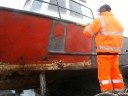 Metal work boat blast