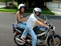 short clip of pavis ridin on the back of the bike with follett