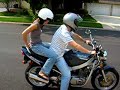 short clip of pavis ridin on the back of the bike with follett