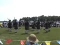 A pipe band in competition.