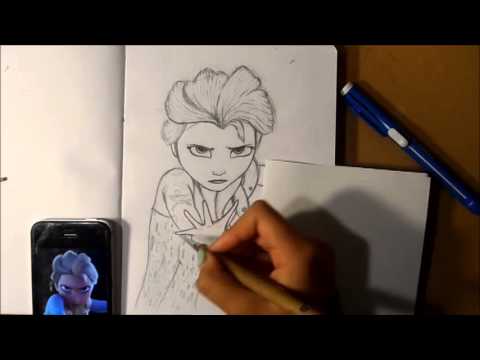 how to draw queen elsa