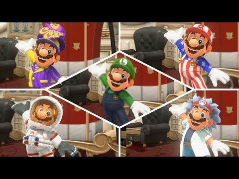 Super Mario Odyssey - All Costumes and Hats!