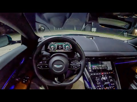 2024 Aston Martin DB12 - POV Night Drive (Binaural Audio)