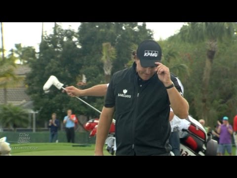 Phil Mickelson’s fabulous birdie chip-in on No. 14 at Honda