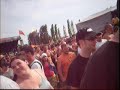 hatebreed told everybody to mosh around the big grey tent.