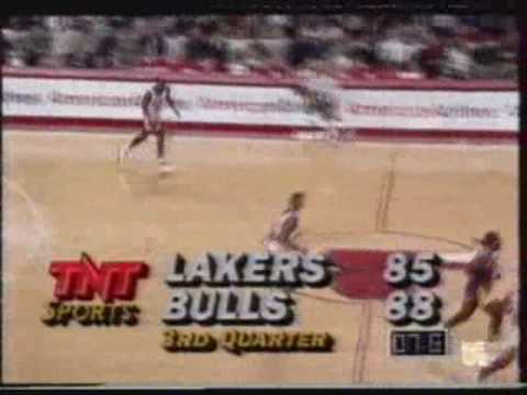 Bulls vs. Lakers - 1990-91.  Jordan: ...