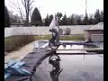 pat unicycle over pool