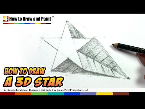 How to Draw a 3D Star Shape - Art for Kids -Draw a Star in One-point Perspective | MAT