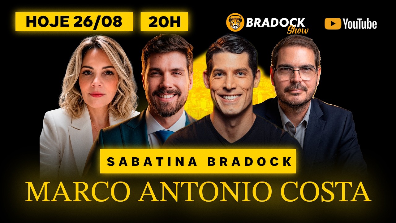 🔴 SABATINA COM MARCO ANTONIO COSTA, CANDIDATO AO SENADO POR MINAS GERAIS | Bradock Show 26/08/2026