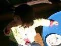Serena enjoying cake at Emma's party