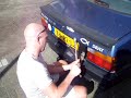 Open die achterklep !