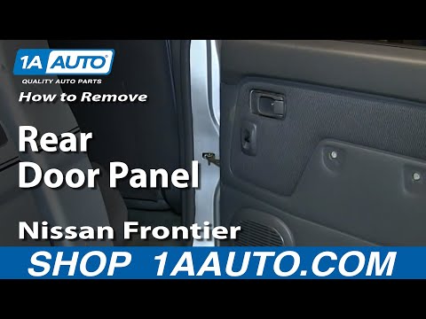 How To Install Remove Rear Crew Cab Door Panel 2001-04 Nissan Frontier