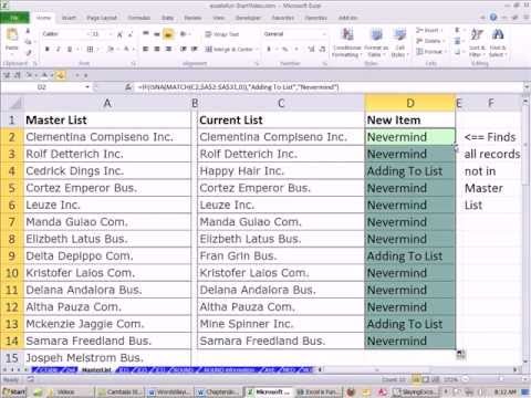 how to use the match function in excel