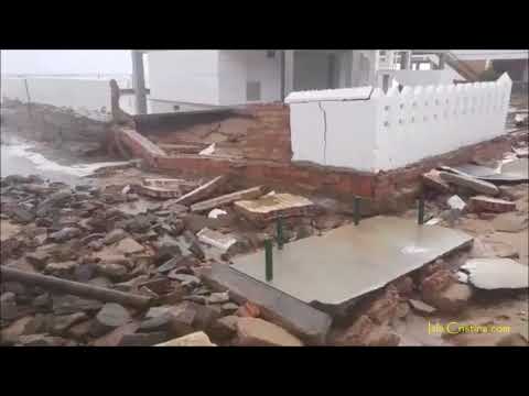 Impresionante el daño de la tormenta “Enma” en La Antilla (Lepe)