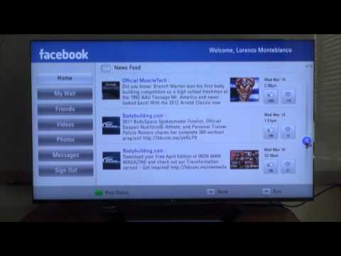 how to login to facebook on lg tv