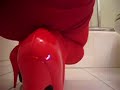 I am wearing red tights