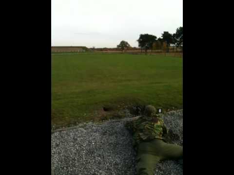 Ben Aked Firing the L129A1 sharpshooter rifle