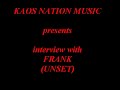 Unset - KaosNation Interview with Frank W. Torres
