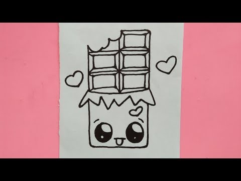 video-linktoworks-How to draw a chocolate bar - easy drawing - YouTube