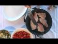Pan frying seafood